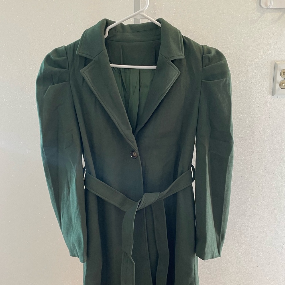 Elegant Green Trench Coat